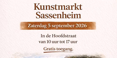 Kunstmarkt Sassenheim – Hoofdstraat – Zaterdag 5 september 2026 in Noordwijk